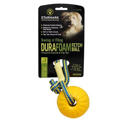 Starmark – Swing n’ Fling – Durafoam Fetch Ball, Perfect for Interactive Play