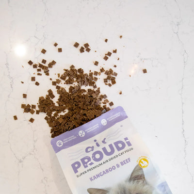 Proudi Super Premium Air Dried Cat Food – Kangaroo & Beef