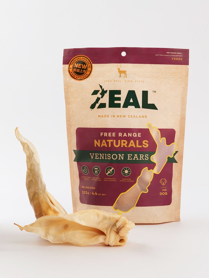 Zeal Free Range Naturals – Venison Ears Rich in Natural Chondroitin - 125g