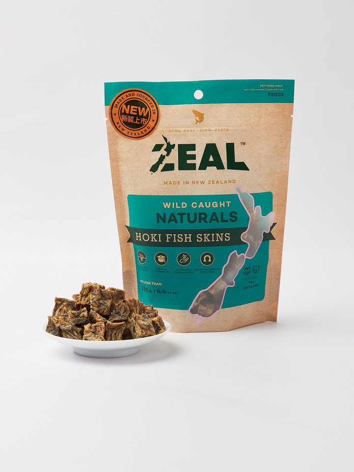 Zeal Wild Caught Naturals - Hoki Fish Skins - High in Omega 3 Fatty Acids 125g