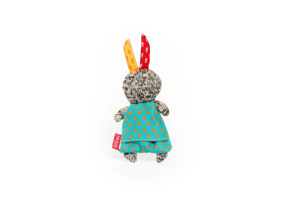 GiGwi Refillable Catnip Rabbit - With Mess-Free Catnip Teabag Refills!