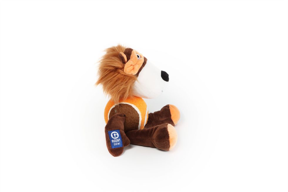 GiGwi Agent GiGwi Plush Lion with Tennis Ball Belly - Great for Indoor Playtime!