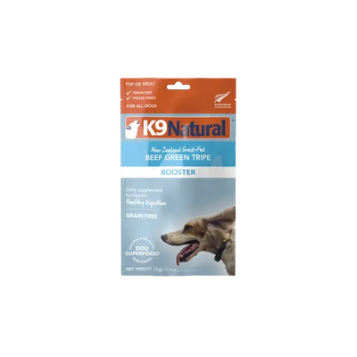 K9 Natural Grain-Free Freeze-Dried Dog Food Supplement Booster, Beef Green Tripe