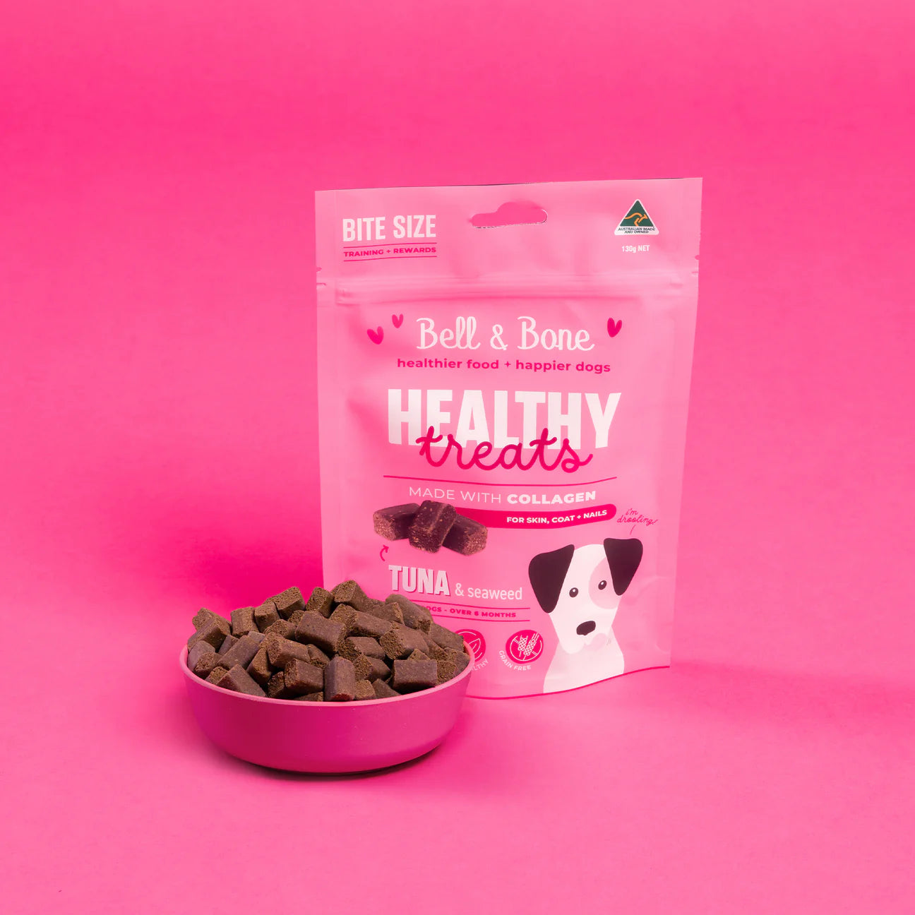 Bell & Bone Healthy Treats Tuna (Coat Skin & Nails) 130G - For Pups Over 6 Months