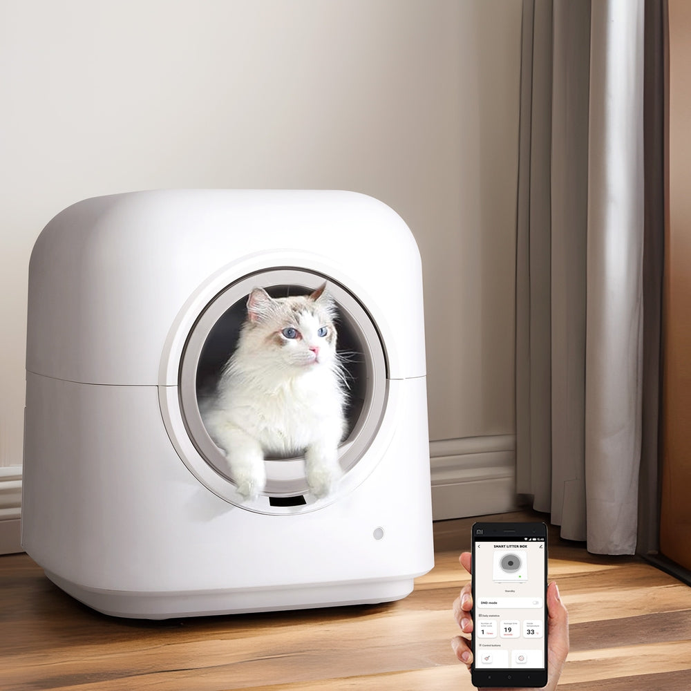 Large Automatic Cat Litter Box - Smart Self-Cleaning with App Control