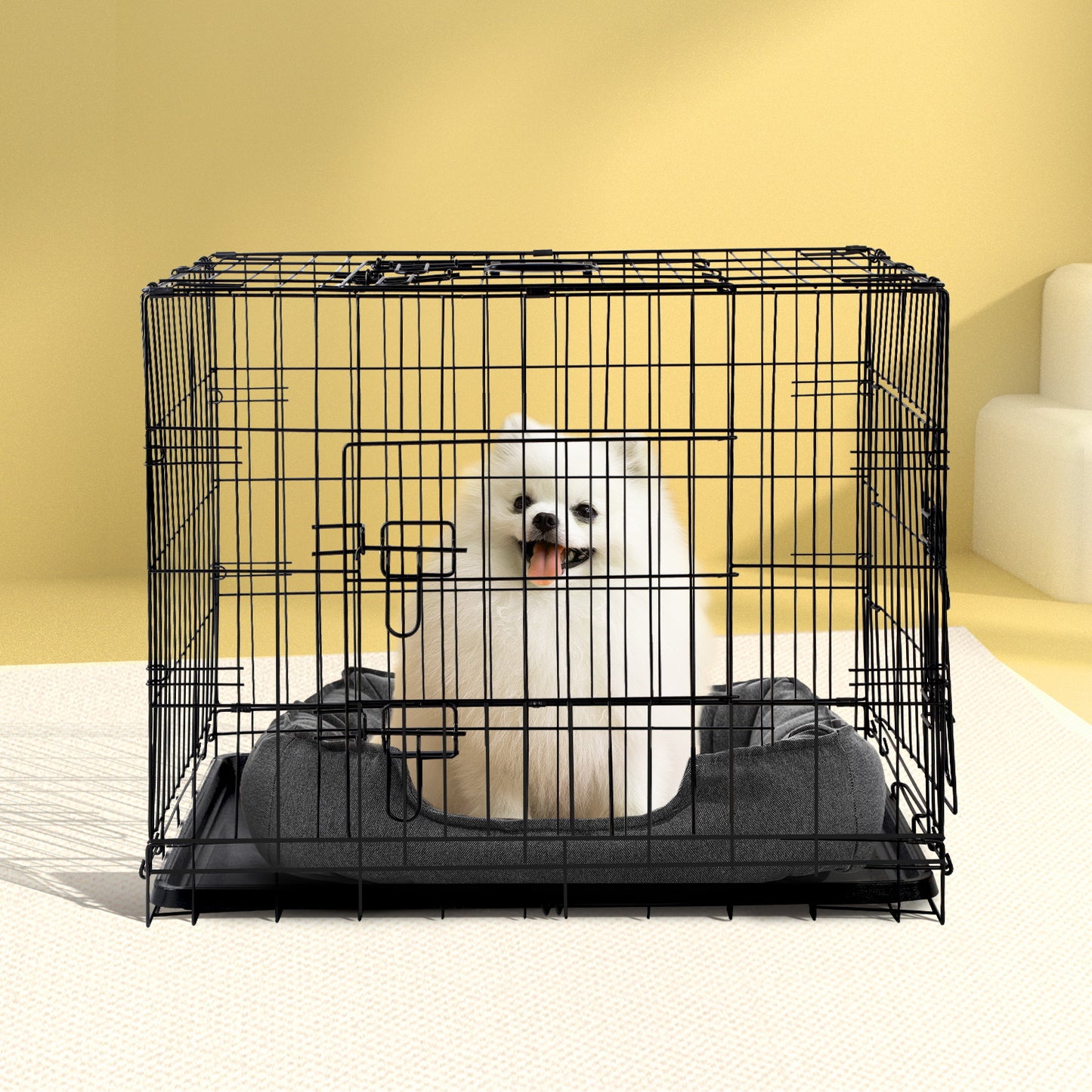 36" Steel Dog Crate with 3 Door Access