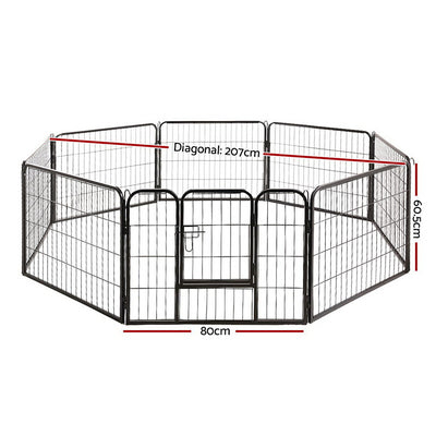 24" Steel 8 Panel Playpen with Multiple Configuration Options