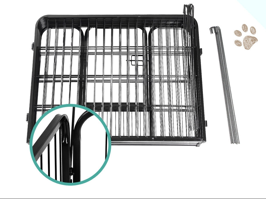 24" Steel 8 Panel Playpen with Multiple Configuration Options