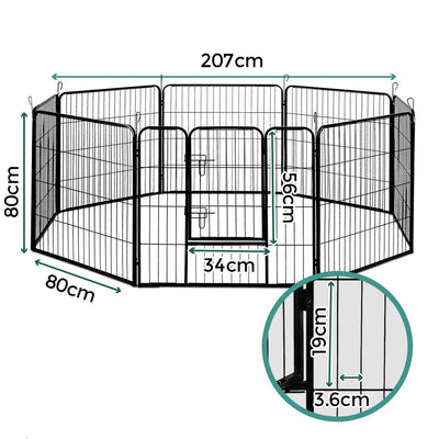32" Steel 8 Panel Playpen with Multiple Configuration Options