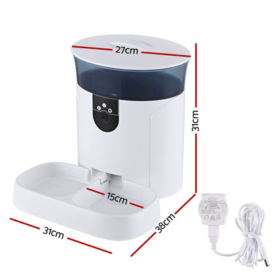 7L Automatic Pet Feeder with Wifi Camera and Dispenser Timer