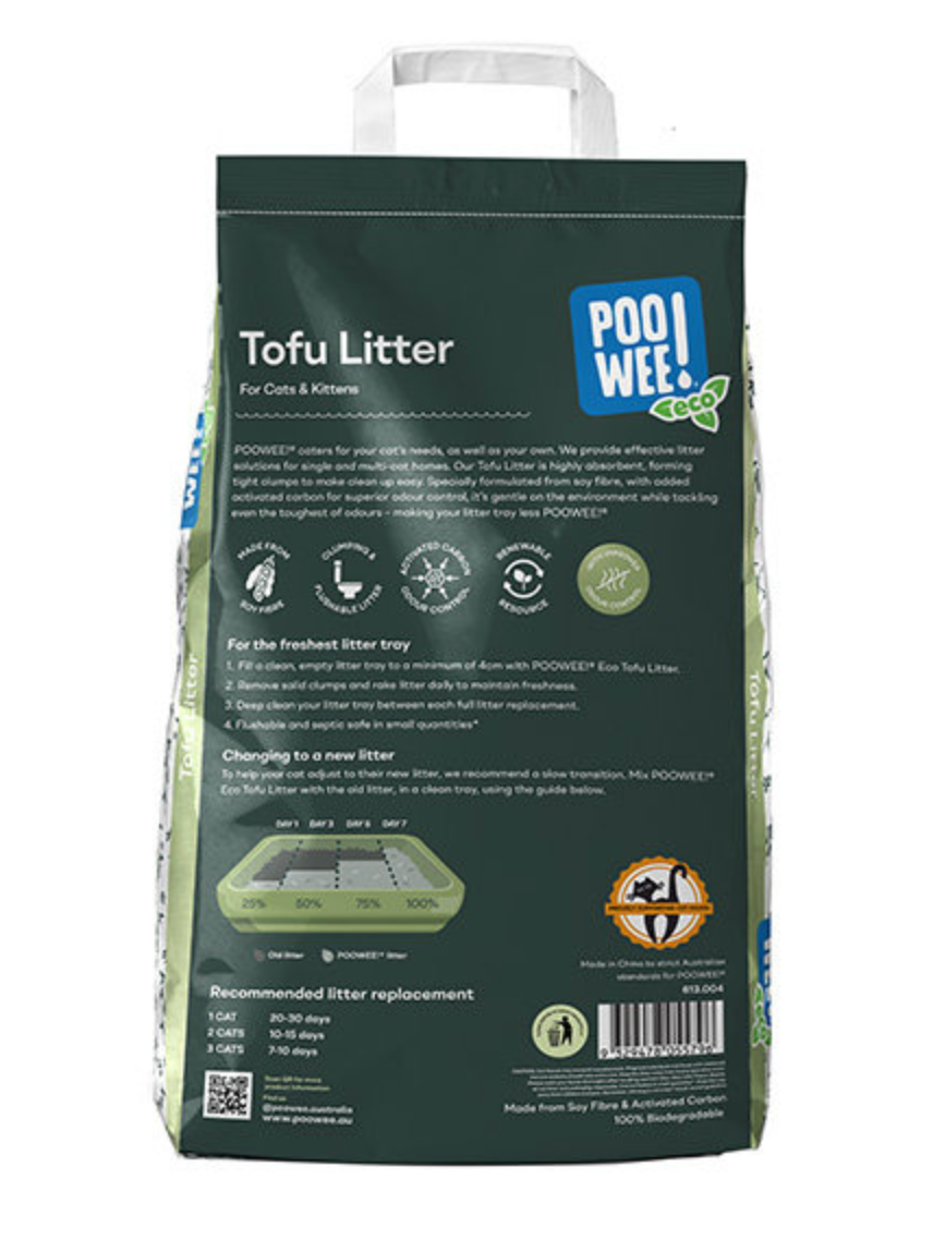 PooWee! Eco Friendly Tofu Cat Litter 5kg
