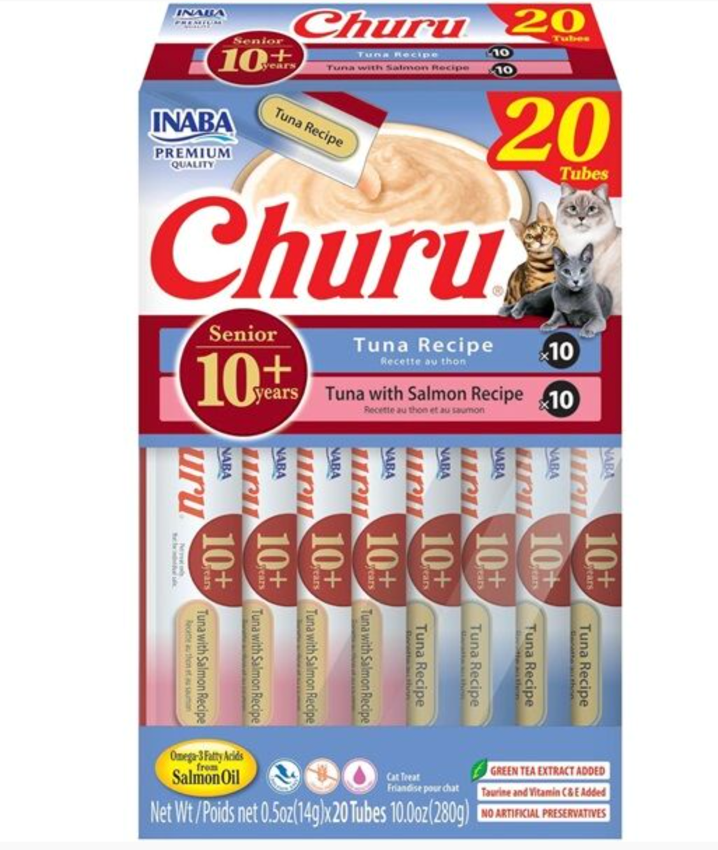 Inaba Cat Churu Puree Senior 10+ Tuna Variety 20Pk