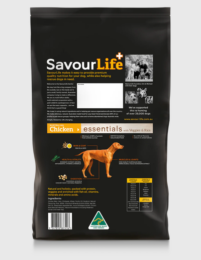 Savourlife Essentials Dog Food - Adult Chicken 15Kg