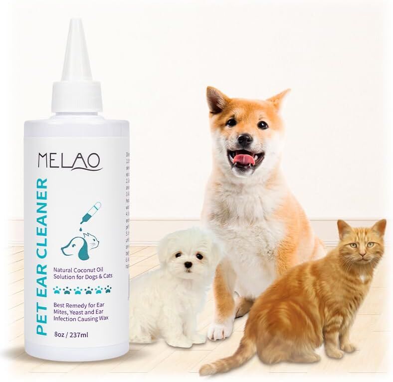 Ear Cleansing Solution for Dogs and Cats – Removes Wax, Odour & Moisture