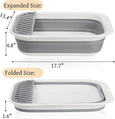 Collapsible Small Shallow Litter Box with Scoop for Kittens