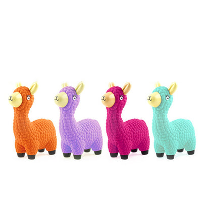 2 Pack - Large Llama Puppy Rubber Chew Toys