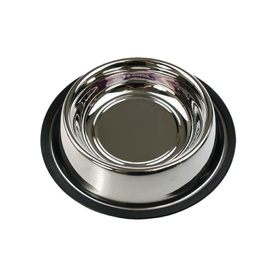 2x Medium Stainless Steel Pet Bowls - Anti Slip for Dogs & Cats (700ml)
