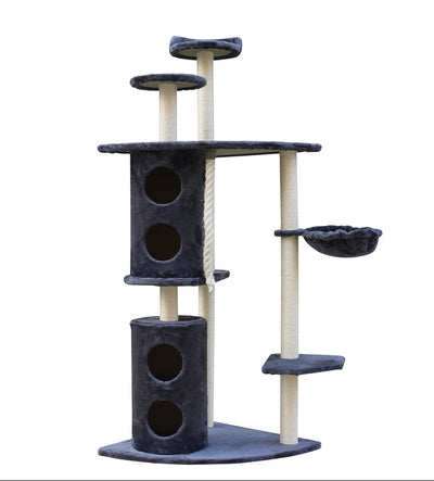 170cm XL Multi Level Cat Scratching Tree Tower in Grey