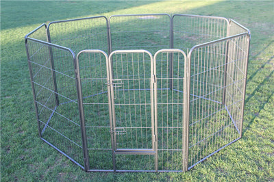 Heavy Duty Steel 100cm 8 Panel Playpen with Cover