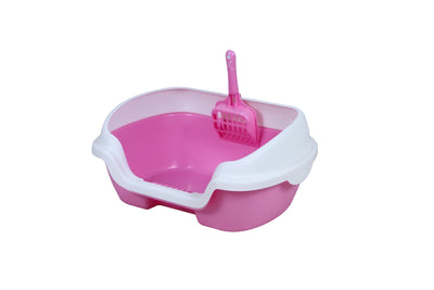 Small Litter Box with Scoop - Perfect for Kittens - Pink