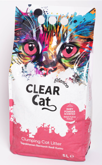 5L ClearCat Blanco Bentonite Clay Cat Litter – Baby Powder