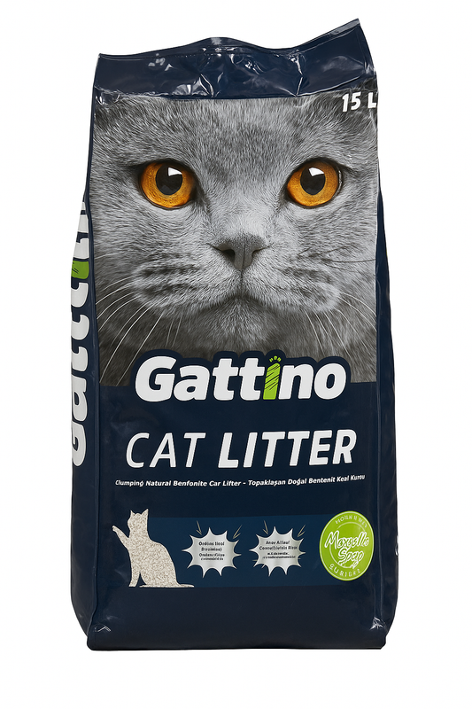 15L Gattino Natural Bentonite Cat Litter - Marseille Soap Scent