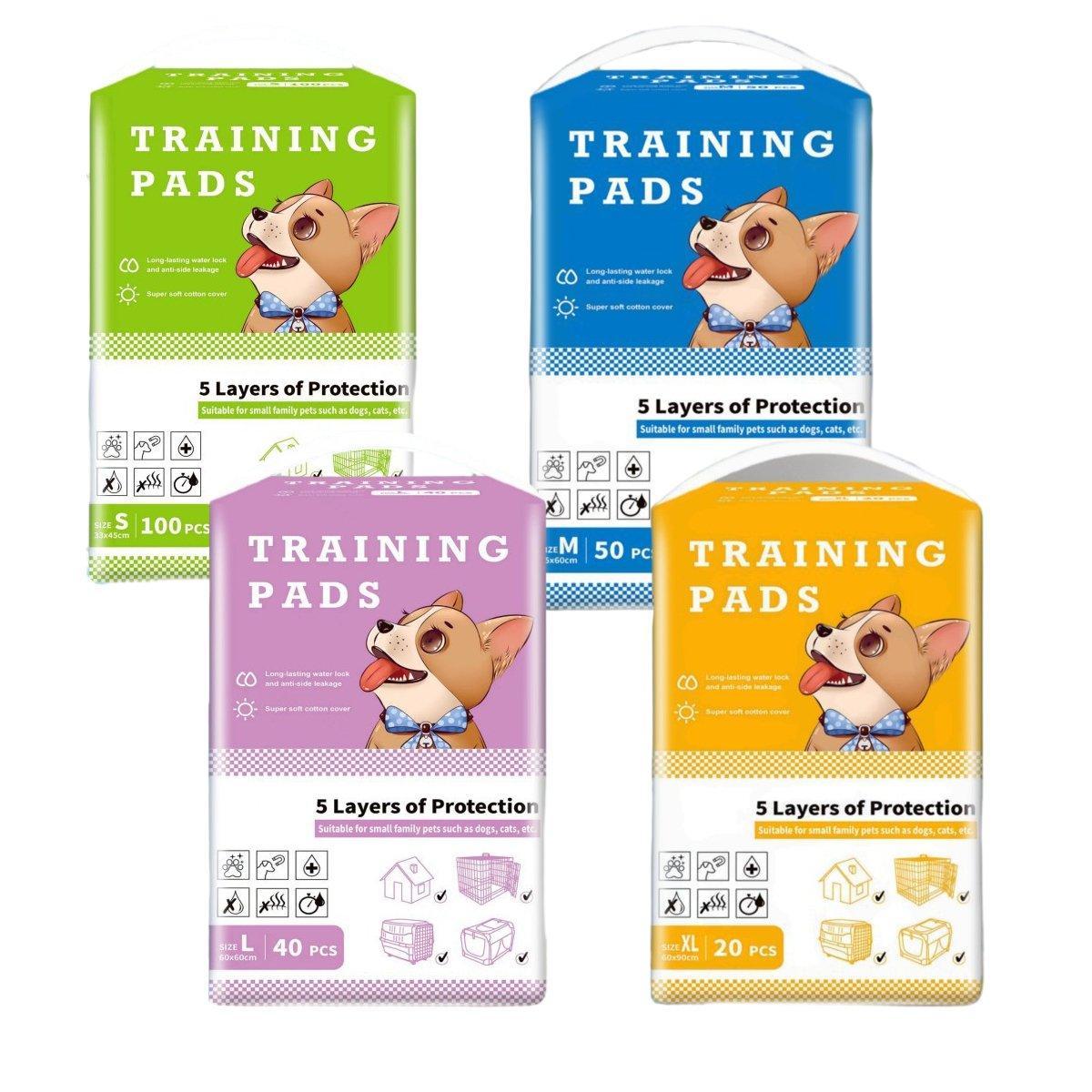 100 Pcs Large Puppy Training Pads - Thick and Absorbent - Size S (45x33cm)