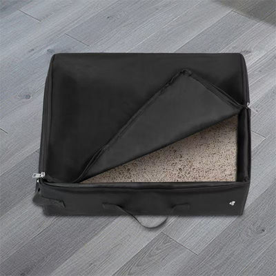 Portable Foldable Waterproof Cat Litter Box - Travel Litter Box for Cats in Black