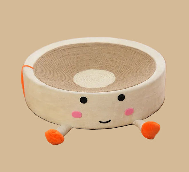 41cm Cute White and Pink Chibi Maruko-Chan Cat Scratching Basin and Lounger