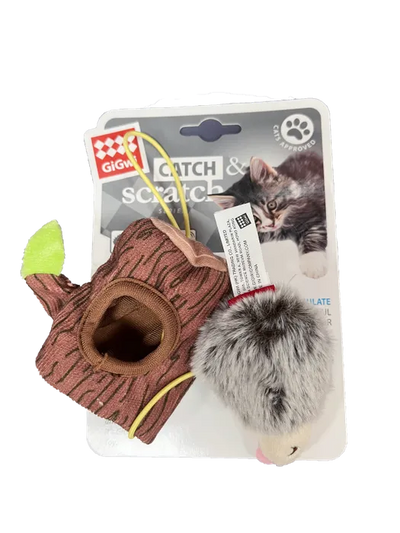 GiGwi Catch & Scratch Treat Dispenser Hedgehog for Cats