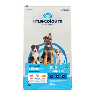 True Colours 100% Balanced Puppy Food – Australian Chicken + Brown Rice