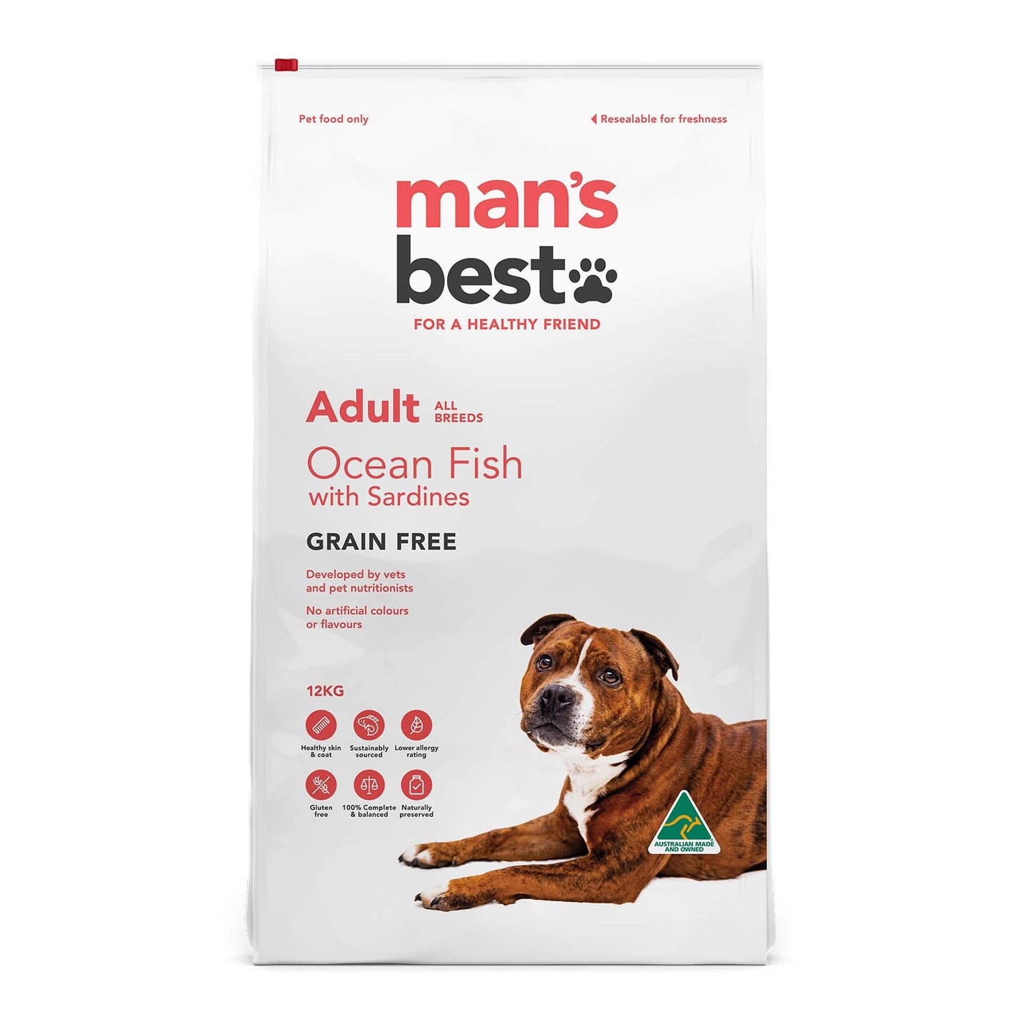 Man’s Best – Premium Grain Free Adult Dog Food – Ocean Fish with Sardines