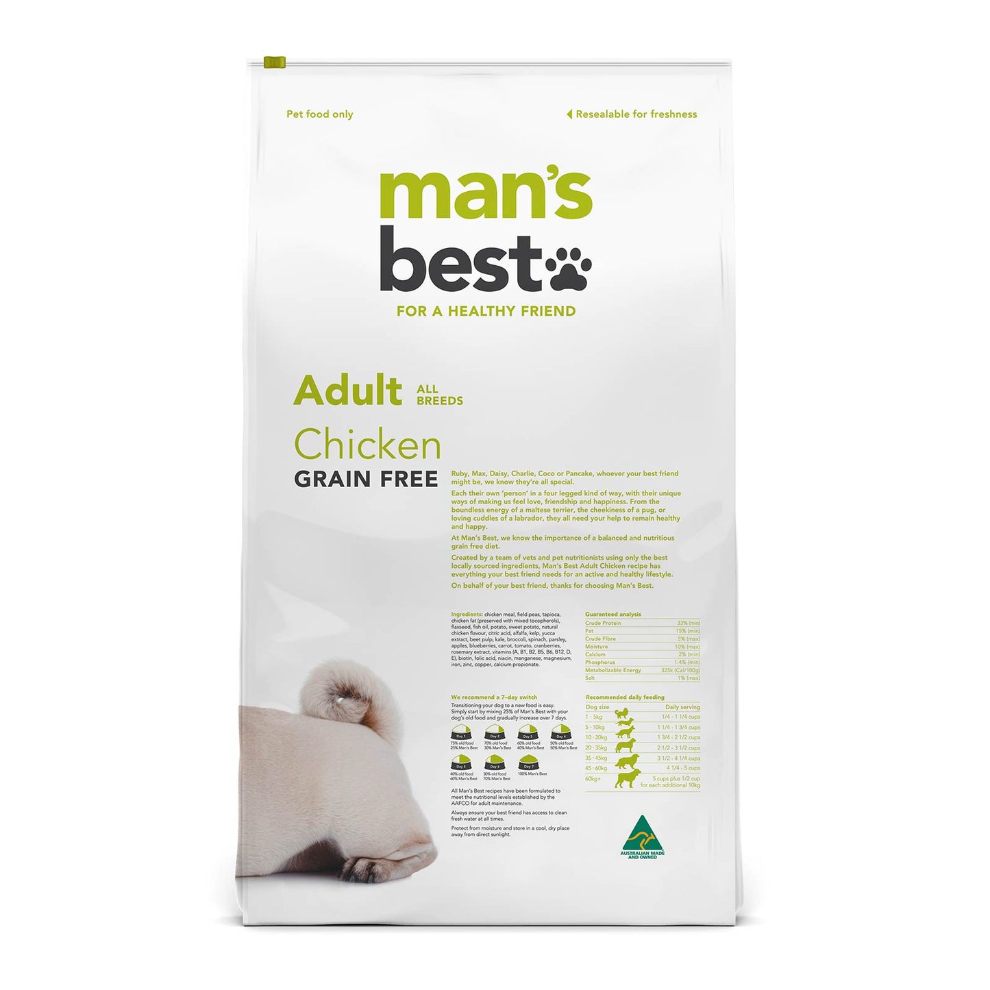 Man’s Best – Premium Grain Free Adult Dog Food – Chicken