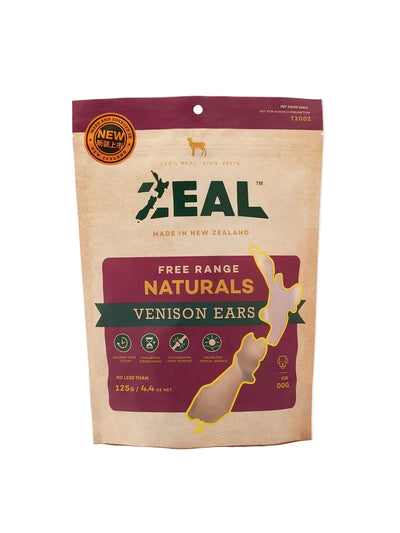 Zeal Free Range Naturals – Venison Ears Rich in Natural Chondroitin - 125g