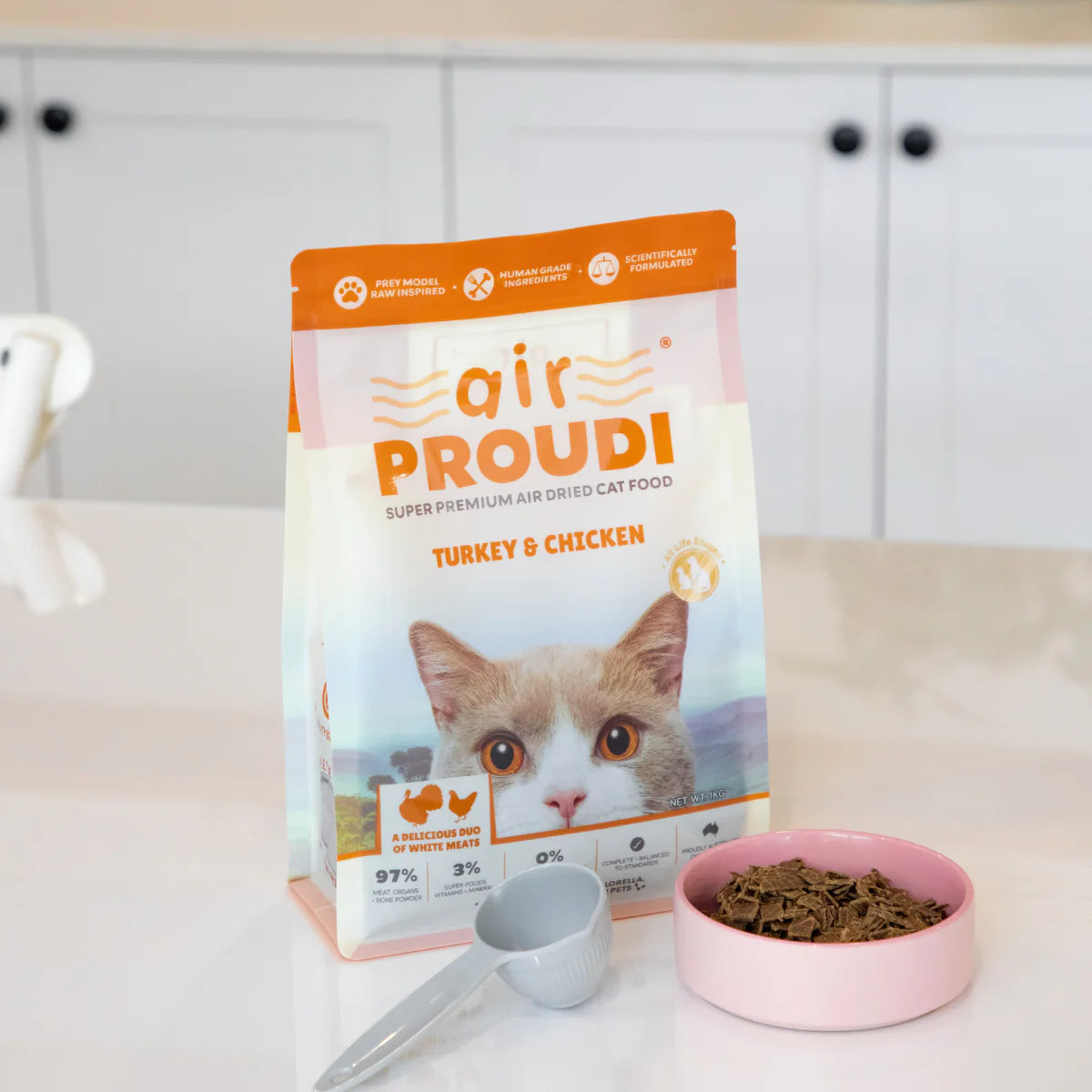Proudi Super Premium Air Dried Cat Food – Turkey & Chicken