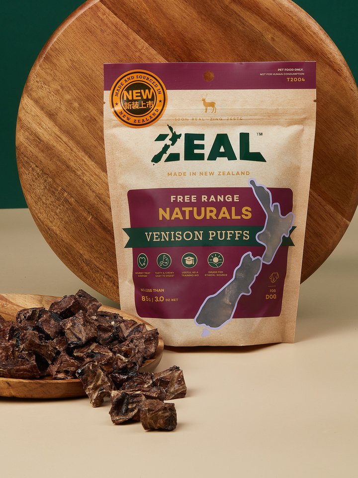Zeal Free Range Naturals - Venison Puffs for Wholesome Nutrition - 85g
