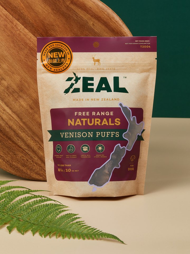 Zeal Free Range Naturals - Venison Puffs for Wholesome Nutrition - 85g