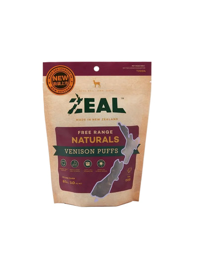 Zeal Free Range Naturals - Venison Puffs for Wholesome Nutrition - 85g