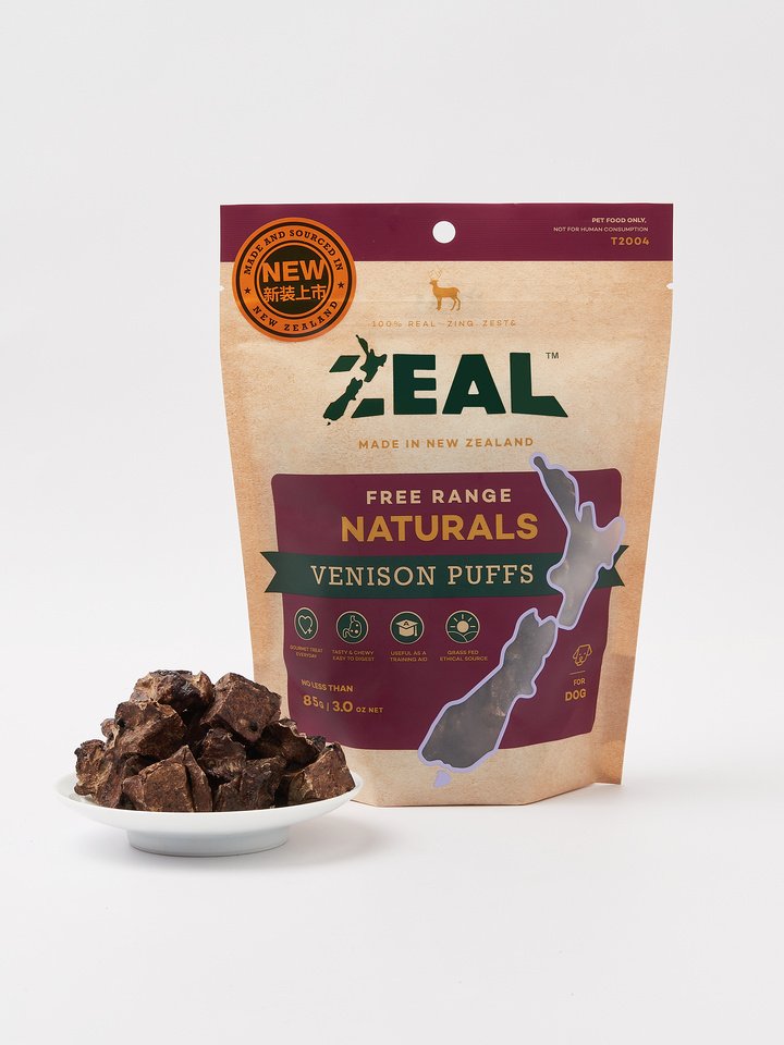 Zeal Free Range Naturals - Venison Puffs for Wholesome Nutrition - 85g