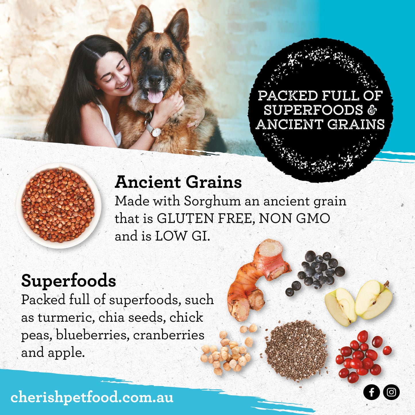 Cherish – Amazing Adult Small Bites Dog Food - For Body, Mind and Spirit! 8kg