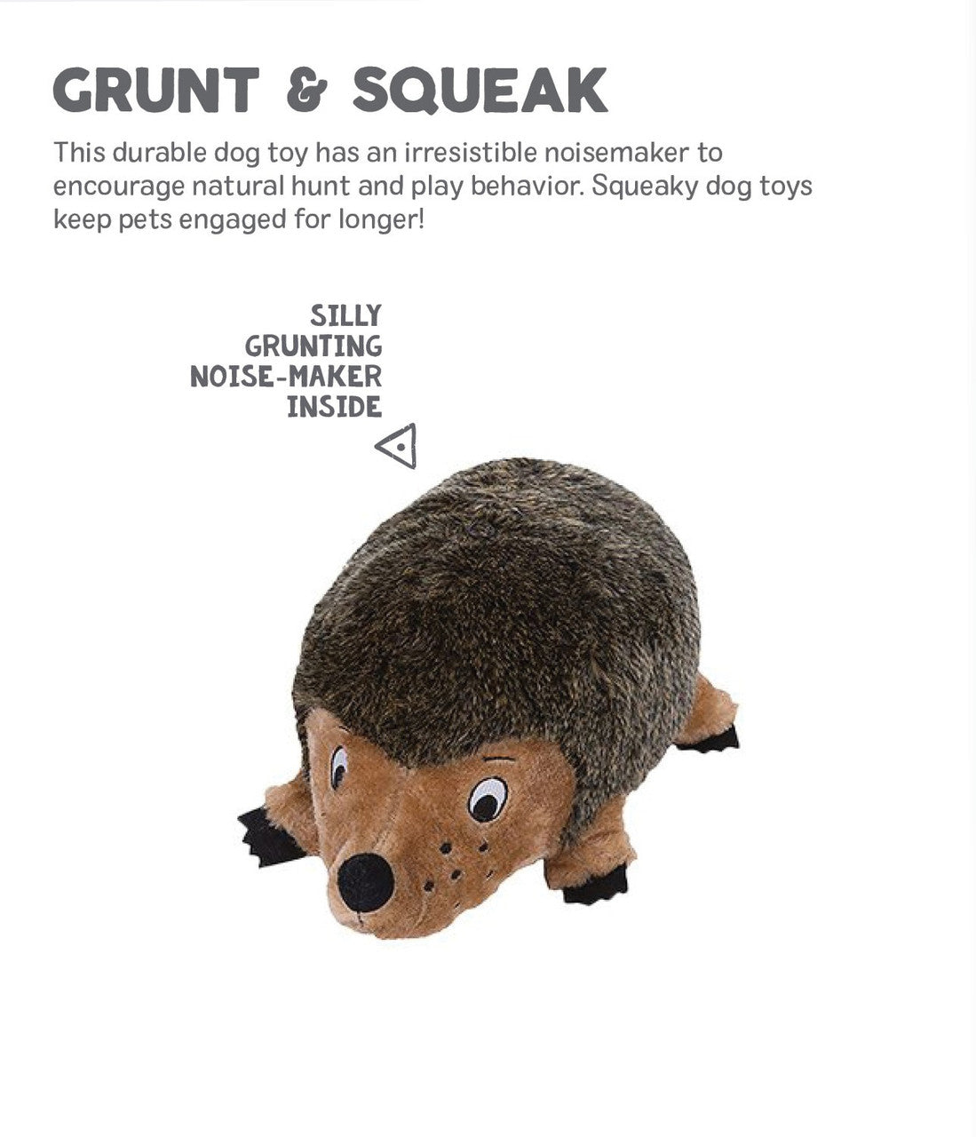 Outward Hound – Plush Hedgehogz for Dogs - Grunt and Squeak!