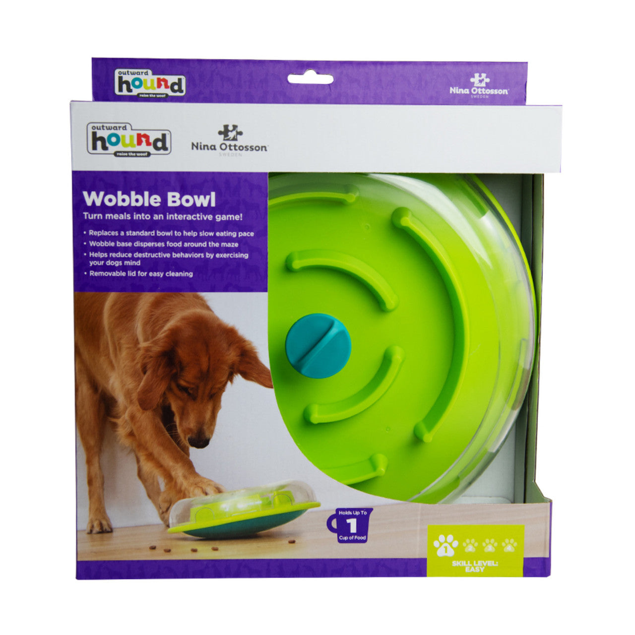 Outward Hound – Nina Ottosson – Dog Wobble Bowl Puzzle Game (Level 1)