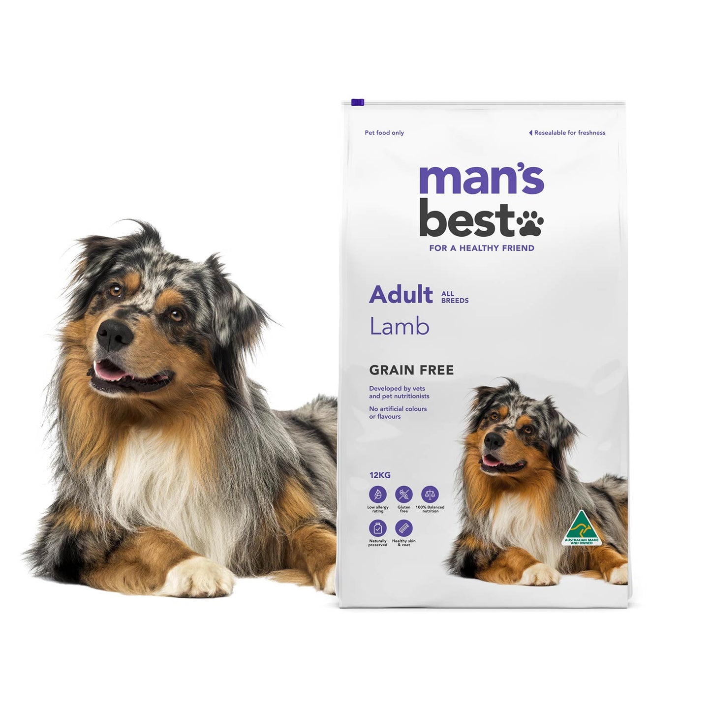 Man’s Best – Premium Grain Free Adult Dog Food – Lamb