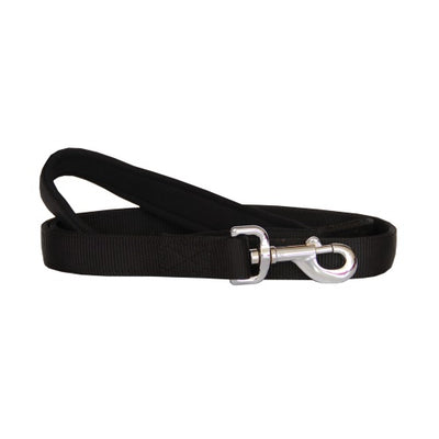 Durable and Reliable Nylon Dog Lead with Neoprene Handle - 25mm x 120cm - Black