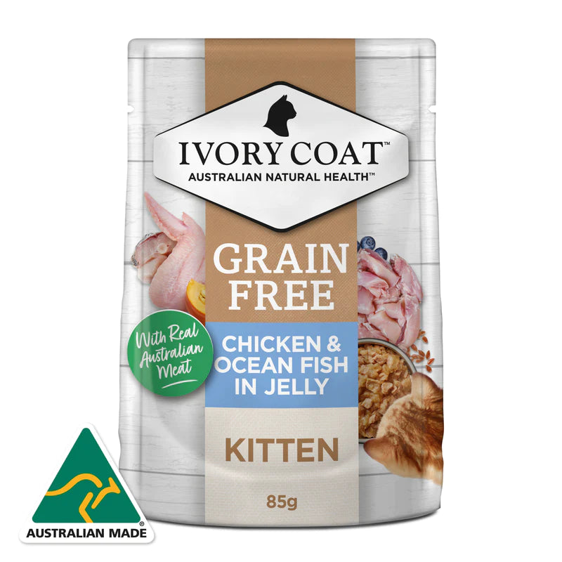 Ivory Coat Grain Free Kitten Pouches - Chicken Varieties