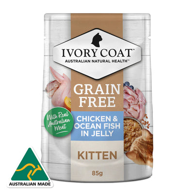 Ivory Coat Grain Free Kitten Pouches - Chicken Varieties
