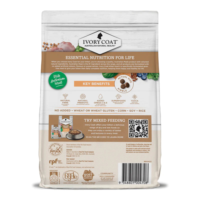 Ivory Coat Grain Free Kitten Kibble – Chicken