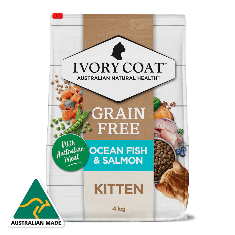 Ivory Coat Grain Free Kitten Kibble - Ocean Fish & Salmon
