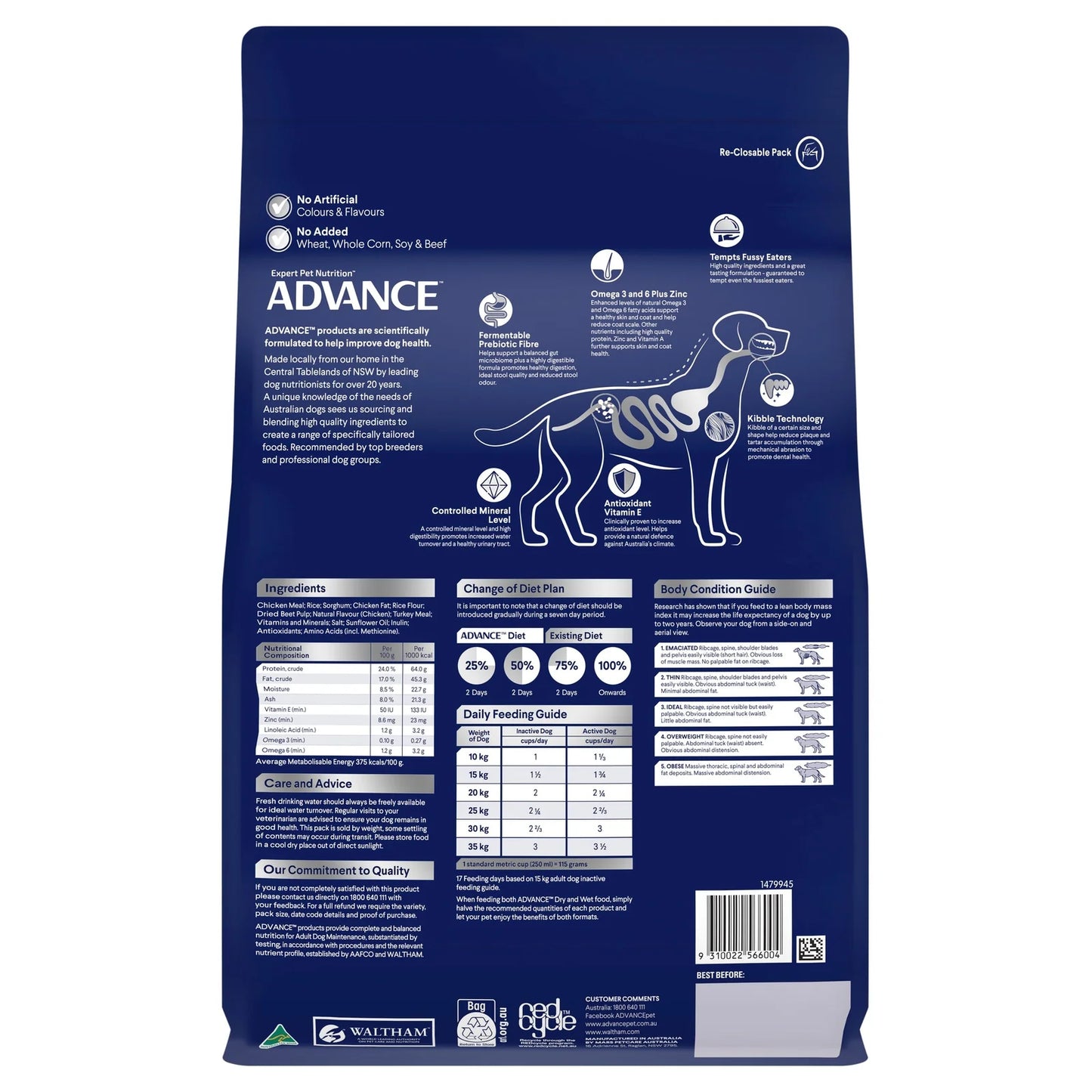 Advance Adult Dog Food for Medium Breeds – Chicken