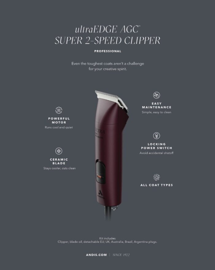 Andis UltraEdge AGC – Super 2-Speed Clipper – Burgundy